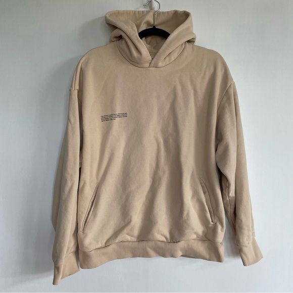 Pangaia Beige 365 Hoodie 100% Organic Cotton Tan Cream Unisex Pocket M - Picture 4 of 13